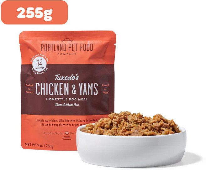 포틀랜드 펫푸드 프리미엄 생육 사료토핑 자연식 강아지 생식 화식사료, 255g, 1개, 닭