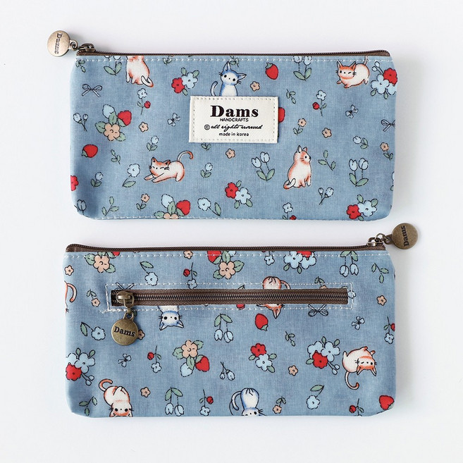 미모양 여행용 납작 지갑 동전 지폐 카드 파우치