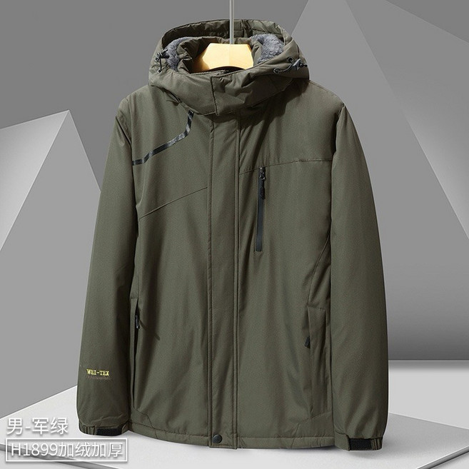 阿堯的店 極度保暖男女保暖加絨衝鋒外套 連帽外套 內刷毛衝鋒衣 登山服 防風外套 夾克 抗寒 大碼衝鋒衣 【1899】