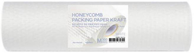 PaperPhant 벌집 크라프트 종이 완충재 포장지 300mm(폭) 50M(길이), 화이트