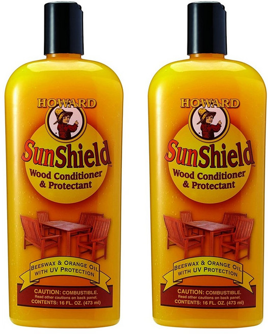 Howard SunShield Outdoor Furniture Wax with UV Protection 하워드 썬쉴드 야외 가구 왁스 473ml 2팩
