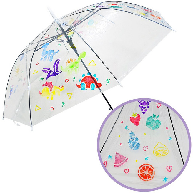 오렌지e몰 알록달록 스텐실 우산 꾸미기 과일
