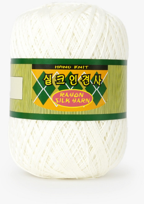 니트러브 실크인견사 팩 뜨개질 실, 아이보리, 1개