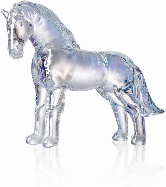 크리스탈 수정공예품 감각적인 인테리어 장식품 북유럽 스타일 거실용 소품 집들이 선물 추천 홈꾸미기 유리구슬 장식 소품, 말--AB 색상 72x100x32mm 96g