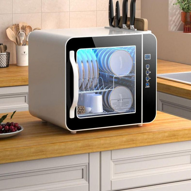 원룸 무설치 소형 주방 식기류 소독 식기세척기, 다른, 58L 펄 화이트 (자외선)