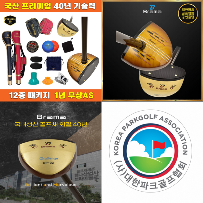 브라마 파크골프채 CP-02 프리미엄 12종 세트 국산 초보 입문자용, 83cm, 레드, 여성용