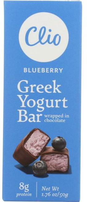글루텐프리 초콜릿 식 수입자 클리오 블루베리 그릭 요거트 바 1.76 OZ, 글루텐프리 초콜릿 식 수입자 클리오 블루베리 그릭 요거, 50g, 1개