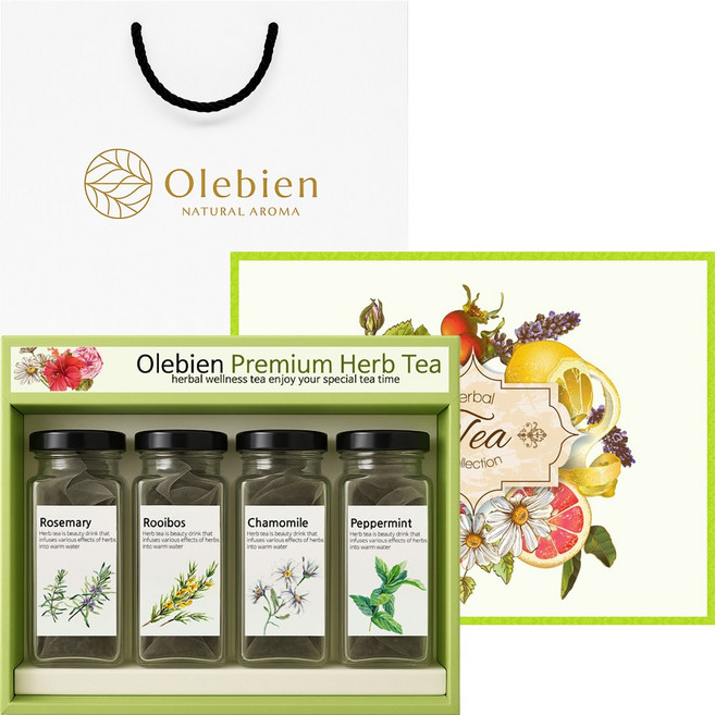 올레비엔 허브차, 1세트, 프랜들리 시리즈 4종 15티백세트 총60티백