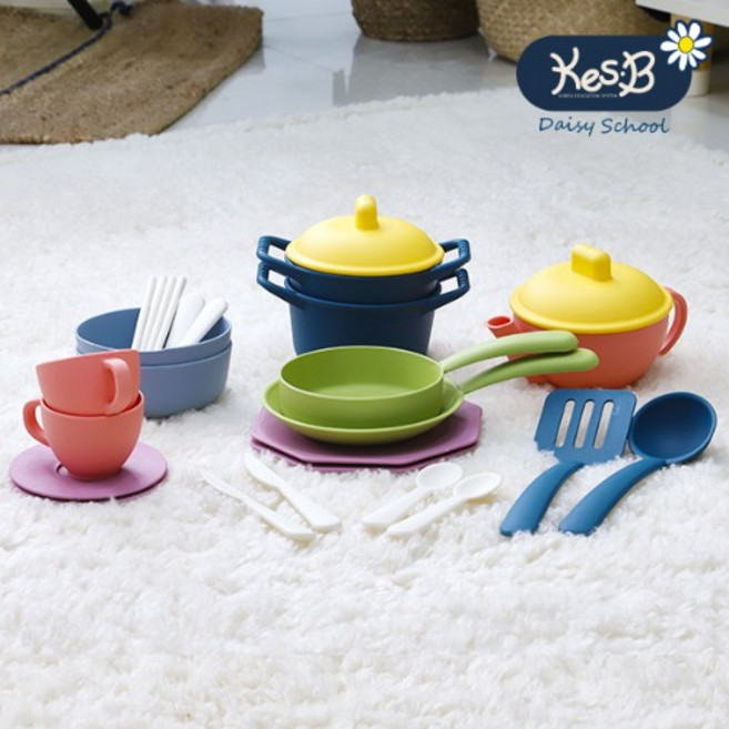 캐스B 플레이 데이지스쿨홈파티 주방놀이 세트 2220, [캐스B]플레이 데이지 스쿨 홈파티, 1개