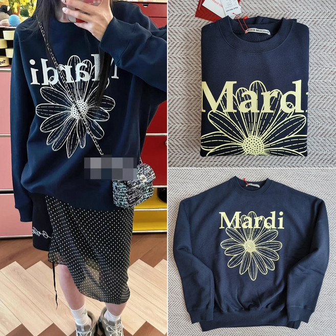마르디메크르디 맨투맨꽃 플라워 스웻셔츠