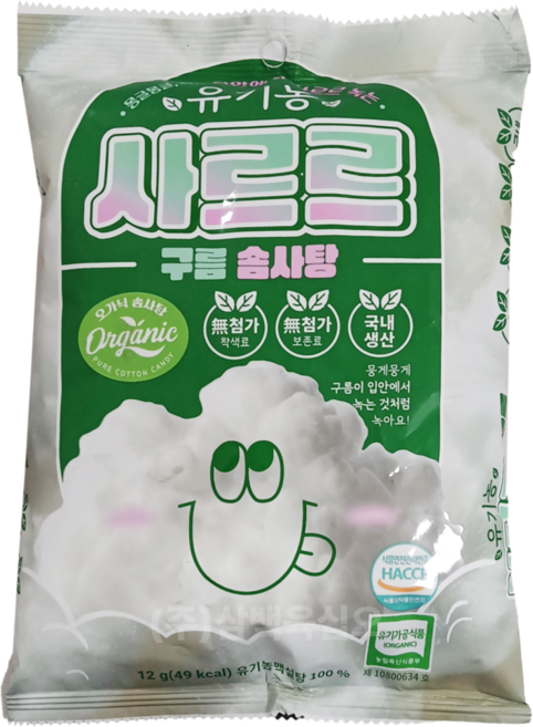 유기농 사르르 구름 솜사탕, 12g, 6개