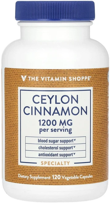 The Vitamin Shoppe 실론 시나몬 1200mg 베지 캡슐 120정(캡슐당 600mg), TheVitaminShoppe실론시나몬1200mg베지캡, 1개, 120정 - 쿠팡
