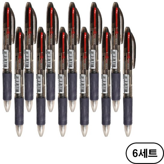 모닝글로리 슬립온 3색 볼펜 0.7 mm, 스모키(smokey), 72개