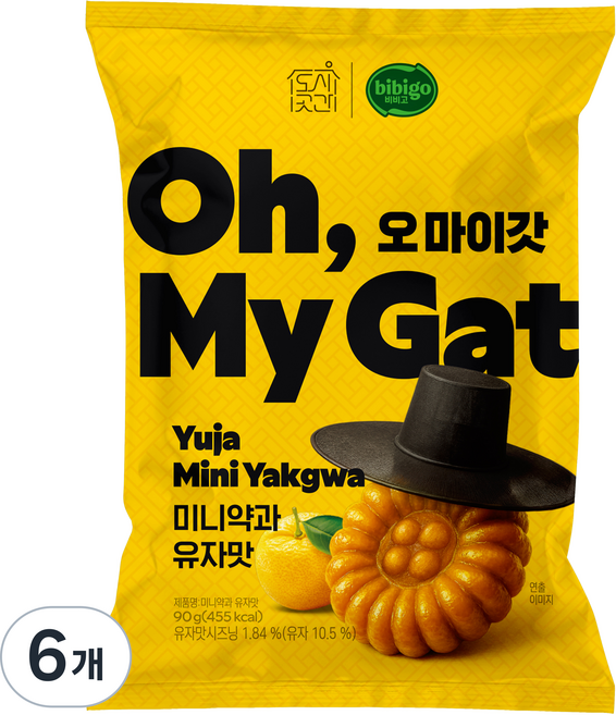 도시곳간 오마이갓 미니약과 유자맛, 6개, 90g