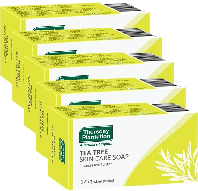 호주 써스데이 플랜테이션 티트리 비누 Thursday Plantation Tea Tree Soap, 5개입, 125g - 쿠팡