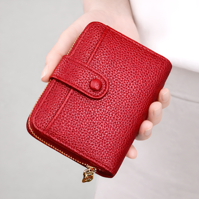 루체아 고급스러운 가죽 카드 반지갑