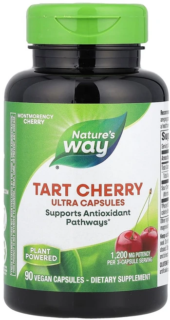 엔자마틱테라피 Natures Way (네이처스 웨이) 타트 체리 울트라 캡슐 1200mg 베지 캡슐 90정, 1개 - 쿠팡