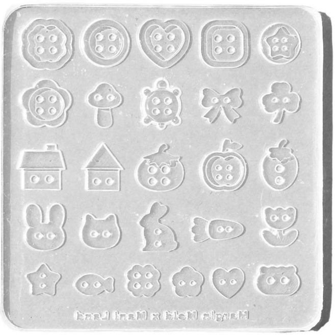 [마니랜드] 큐트 디자인 미니 단추 몰드, 1개