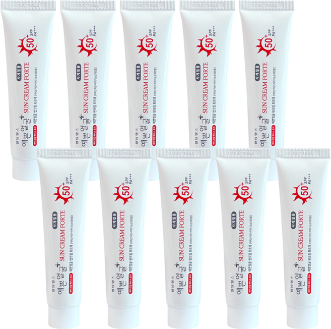 웰빙헬스 예쁜얼굴 썬크림포르테 SPF50 PA+++ 25g /휴대용썬크림, 10개, 25ml
