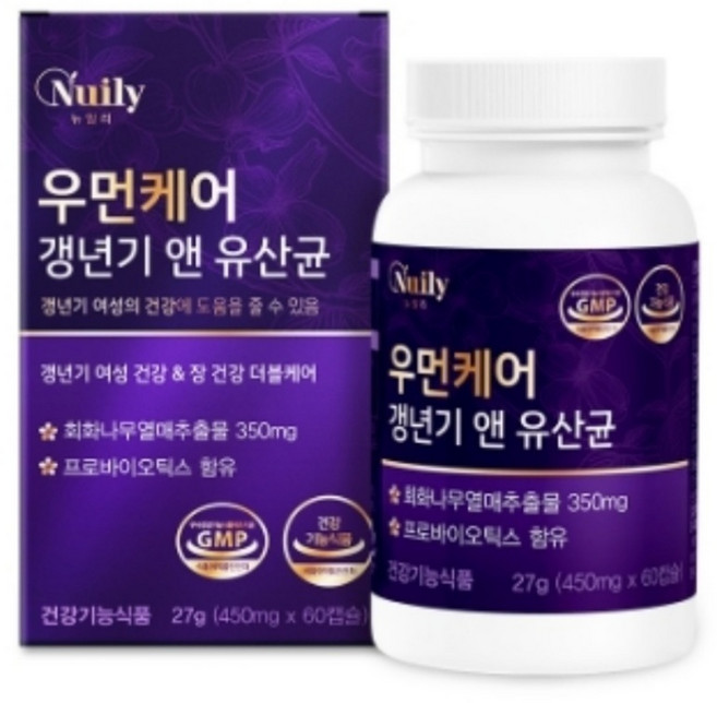 갱년기 우먼케어 앤 유산균 60캡슐 여자 어머니 부모님, 1개, 1정