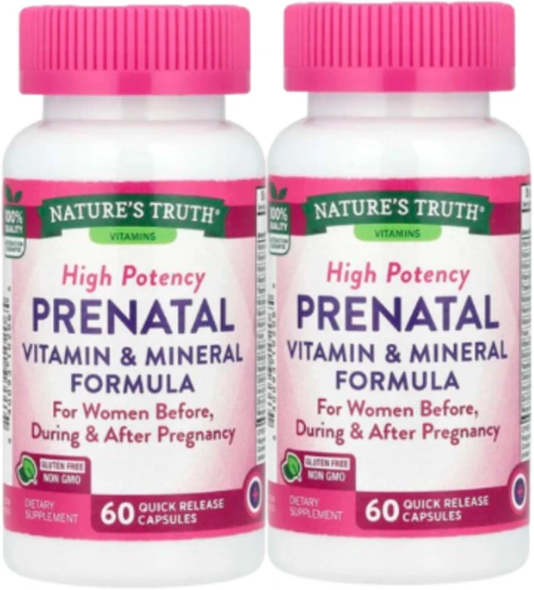 네이처스 트루스 임산부용 비타민 및 미네랄 포뮬라 고효능 60정, 2개 - 쿠팡