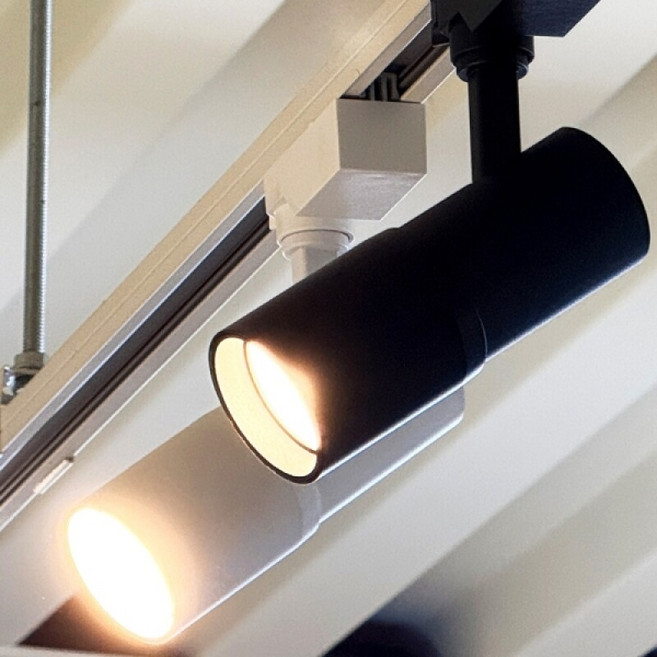 룩스램 LED 디밍 원통 COB 레일조명 레일등 인피니티 18W 블랙, 전구색, 1개