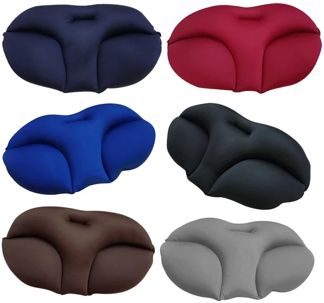 3D立體麻藥舒壓枕，人體工學舒適支撐枕，多色可選，改善睡眠品質，釋放肩頸壓力, 灰色, 1件