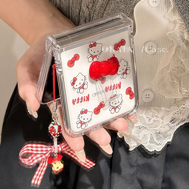 Z플립 4/5/6/7 리본 스트랩 케이스