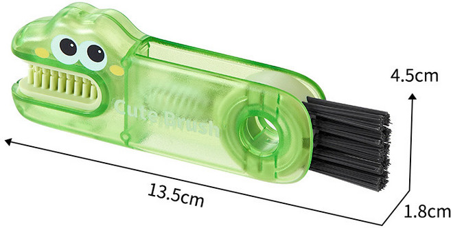 텀블러 뚜껑 세척 고민 끝 귀엽고 똑똑한 악어 브러쉬, 그린, 2개