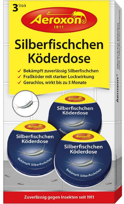 Aeroxon 좀벌레 퇴치 살충 트랩 무취 6개 세트 유인상자 밀폐형 캠핑 장박 전원주택 독일 유럽내수용