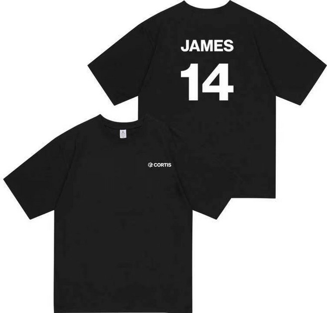 CORTI S周邊ColorOutsideTheLines演唱會同款短袖T恤男女衣服, 1個, 黑色款4XL碼105-120斤