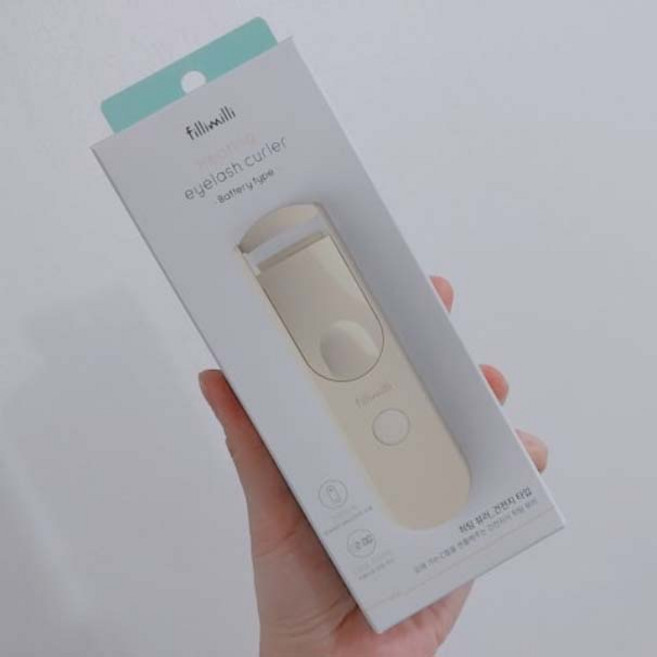 필리밀리 히팅뷰러 속눈썹 고데기 (건전지 타입), 아이보리, HEC-battery-01