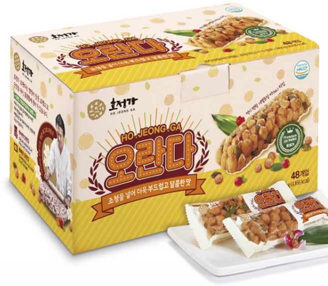 호정가 오란다세트 말랑말랑 바사삭 촉촉한 대용량 48개입, 860g, 1박스