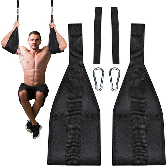 AB 슬링 스트랩 복부 근육 훈련 장비 CROSSFIT SUSPENSION BELT HANGING LEG RAISER 홈 체육관 FITNESS PULL UP STRAPS, Type2-double layer, 1개