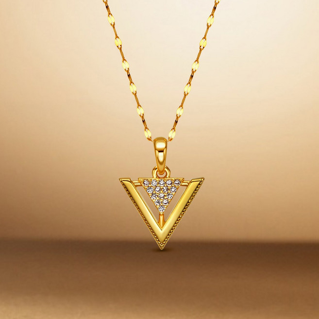 [러브넛] 18K골드 체인 트렌디 고급 데일리 우아한 포인트 여성 아델피오라 목걸이