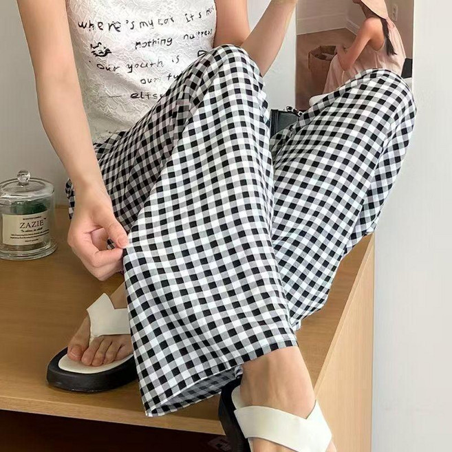 女士棉綢闊腿褲