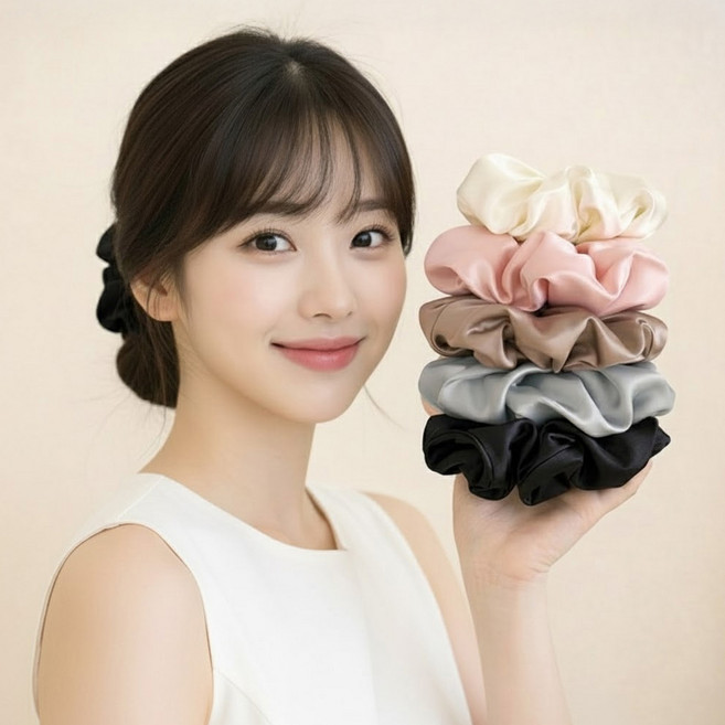 모어모먼트 곱창 머리끈 스크런치 곱창밴드 여성 헤어 예쁜 대왕 빅 곱창끈