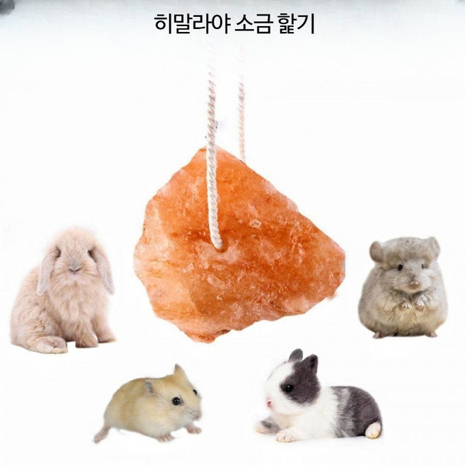 히말라야 핑크솔트 미네랄 블럭 5kg 염소 소 말 양 가축용 염분 보충 핥는 소금 무타공 100g 3개
