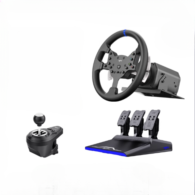 트루펙트 PXN V99 레이싱 휠 시뮬레이터 게이밍 핸들 자동차 운전연습게임 시뮬레이터 장비 유로트럭 PC/XBOX/ONE XS/PS4 적용, V99핸들+A7베이스+3페달+기어봉