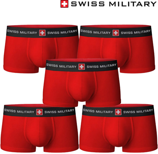 스위스밀리터리 남자팬티 드로즈 레드 (5개) 속옷/무지