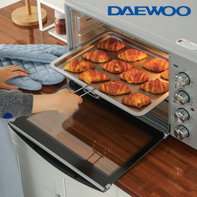 대우 컨벡션 전기오븐 45L 대용량 듀얼플레이트 회전바베큐기능