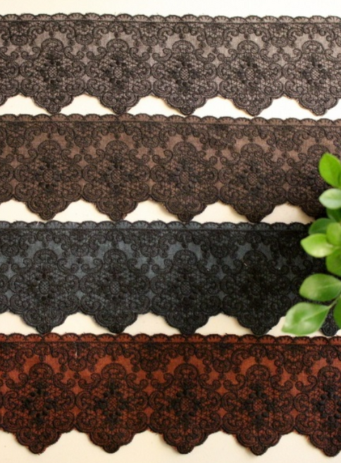 릴리패브릭 면레이스]베르사유양면 - 4color/1 (1162510), 브라운, 1개