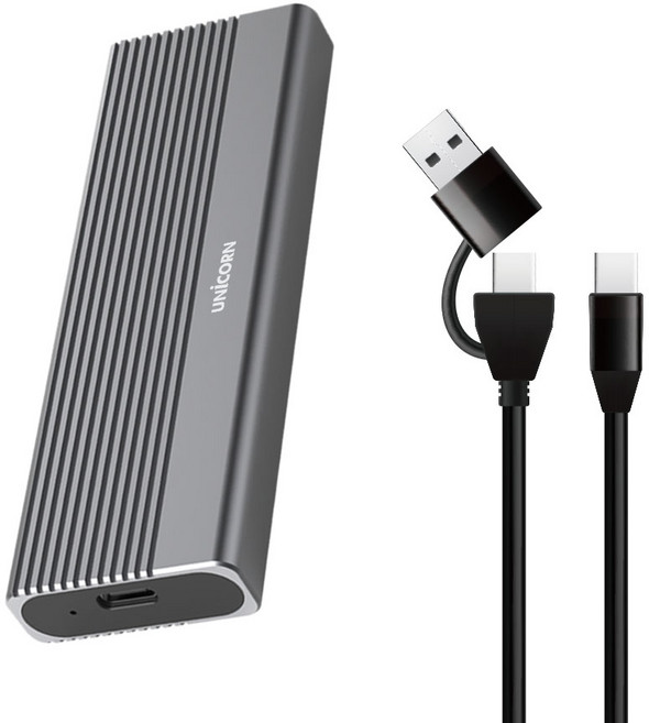 유니콘 NVMe M.2 SSD외장케이스 Gen2.10Gbps A+C타입, 1개, SM-700P
