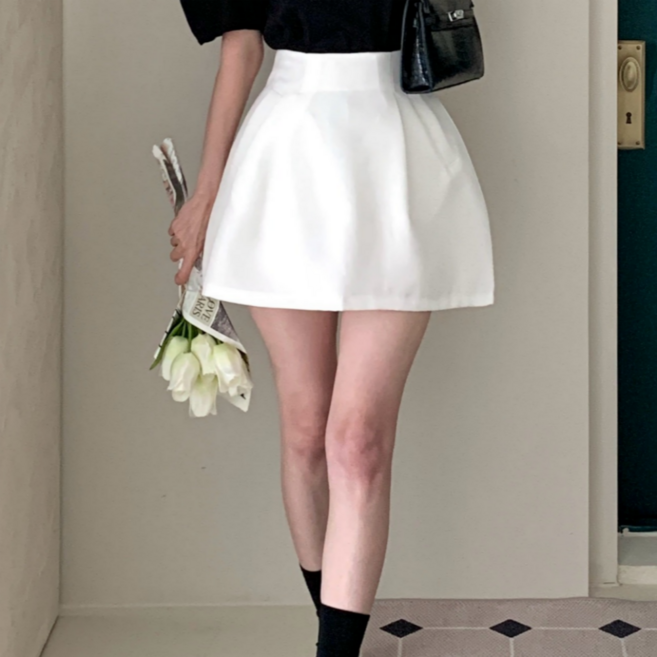 벌룬 미니 스커트 하이웨스트 항아리치마 유니크코코