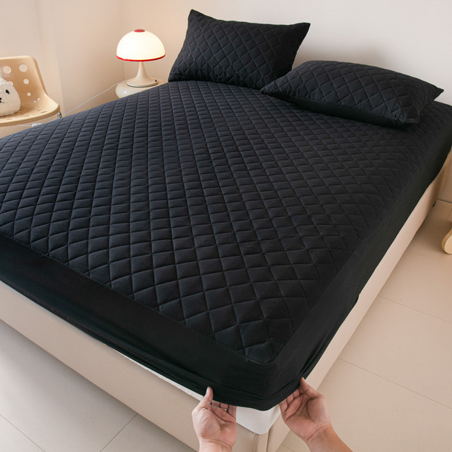 SkyNest새로운 방수 체크형 통기성 심플 매트리스 커버양질 먼지없는 방수 매트리스 커버