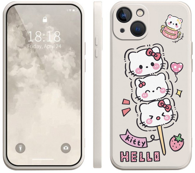 귀여운 탕후루 고양이 실리콘 스크럽 아이폰 갤럭시 폰케이스 렌즈보호