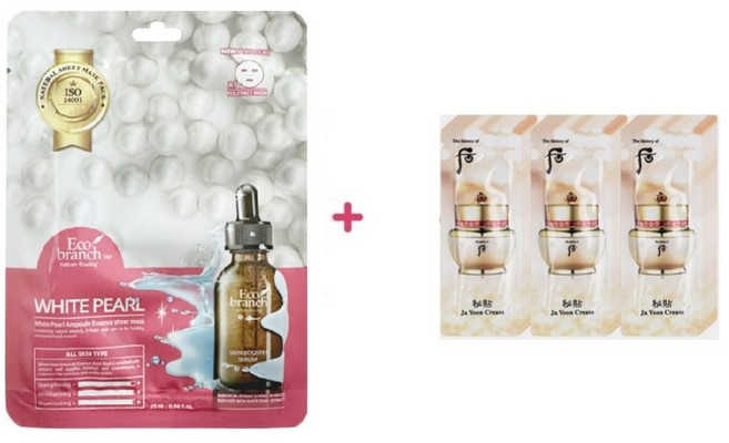 에코마스크팩 2매/비첩 자윤크림30매, 1g, 30개