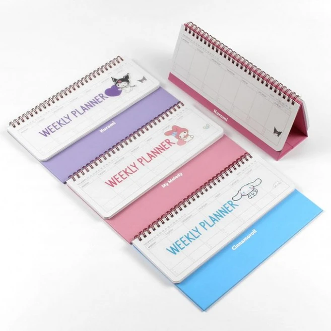 일주일플래너 위클리플래너 공부계회표 일일계획표 탁상용 주간스케쥴러, 마이멜로디 - 쿠팡