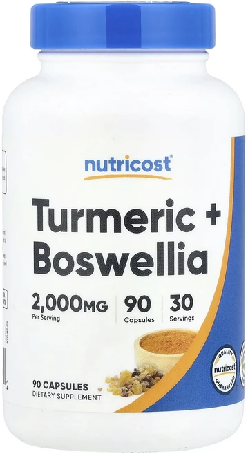 새해 첫좋은선물 Nutricost 강황 + 보스웰리아 캡슐 90정 제대로 할인합니다, Nutricost 강황  보스웰리아 캡슐 90정, 1개 - 쿠팡