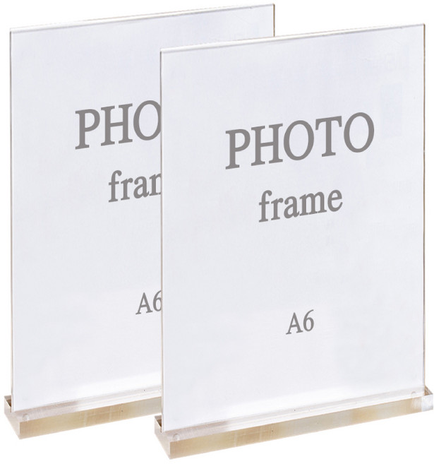 디모어 투명 아크릴 스탠드 POP광고 액자 메뉴판 안내판, 2개